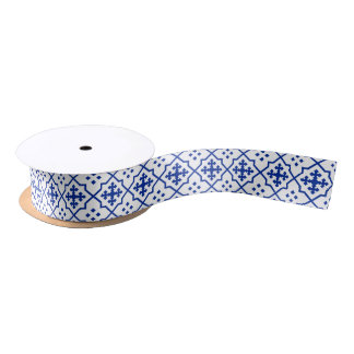 Moroccan Blue Satin Ribbon