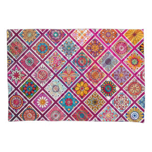 Moroccan Bohemian Mandala Tiles Pillowcase