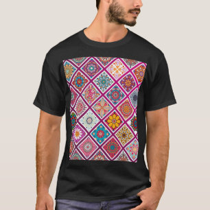 Moroccan Bohemian Mandala Tiles T-Shirt