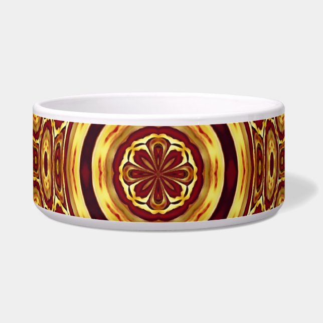 Moroccan Boho Red Gold Abstract Pattern (Front)