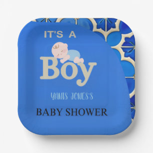 Moroccan Boy Baby Shower Paper Plate