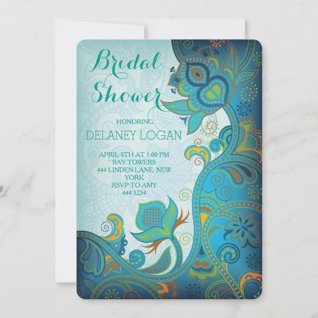 Moroccan Bridal Shower Birthday Invitation (Front)