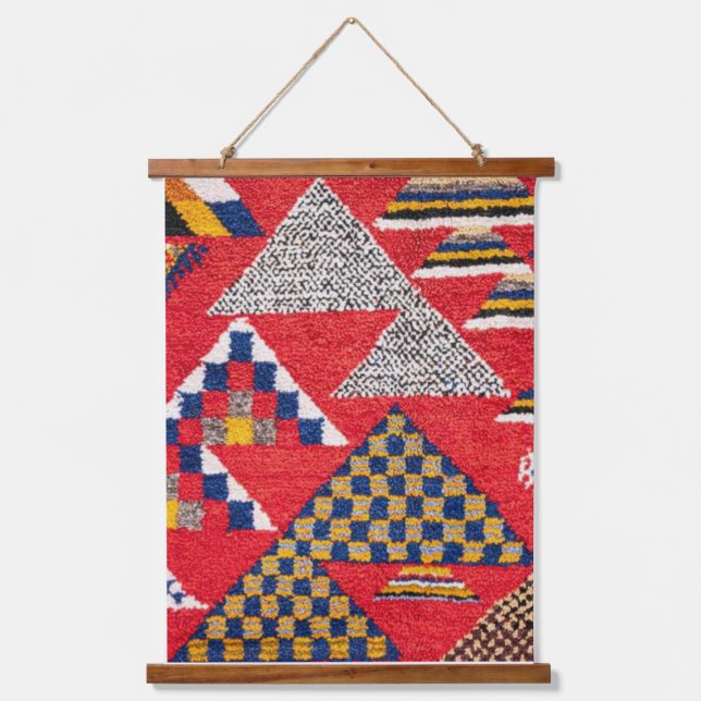 Moroccan carpet inscriptions hanging tapestry (Front)