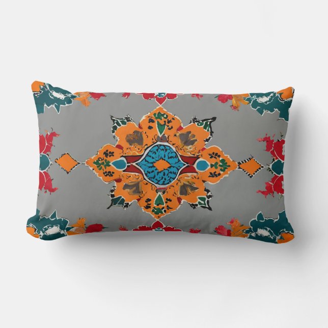 MOROCCAN CARPET STYLE LUMBAR CUSHION (Front)