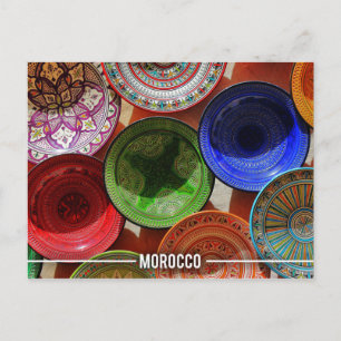Moroccan Ceramic Plates Postcard