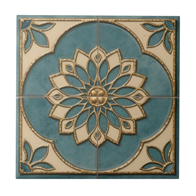 Moroccan Ceramic Tile – Decorative Home Décor  (Front)