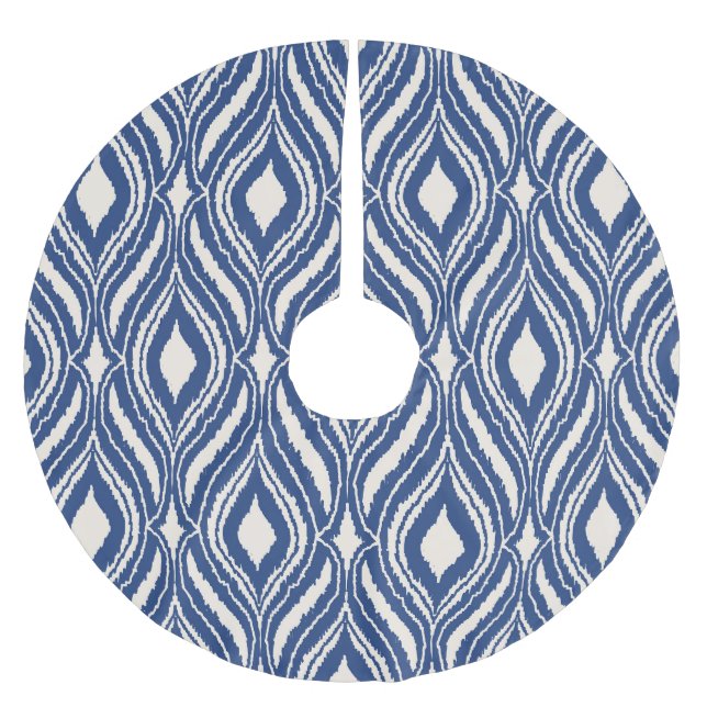 Moroccan damask, abstract seamless pattern. brushed polyester tree skirt (Front)