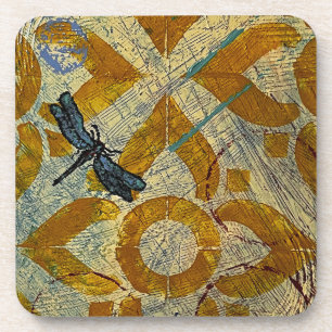 Moroccan Dragonfly Hard plastic coaster