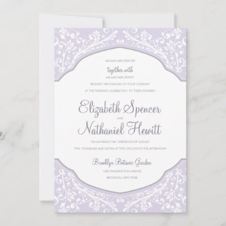 Moroccan Dream Wedding Invitation Lavender