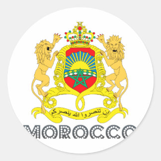 Moroccan Emblem Classic Round Sticker