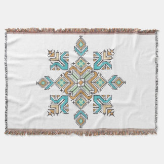 Moroccan Embroidery Star Throw Blanket