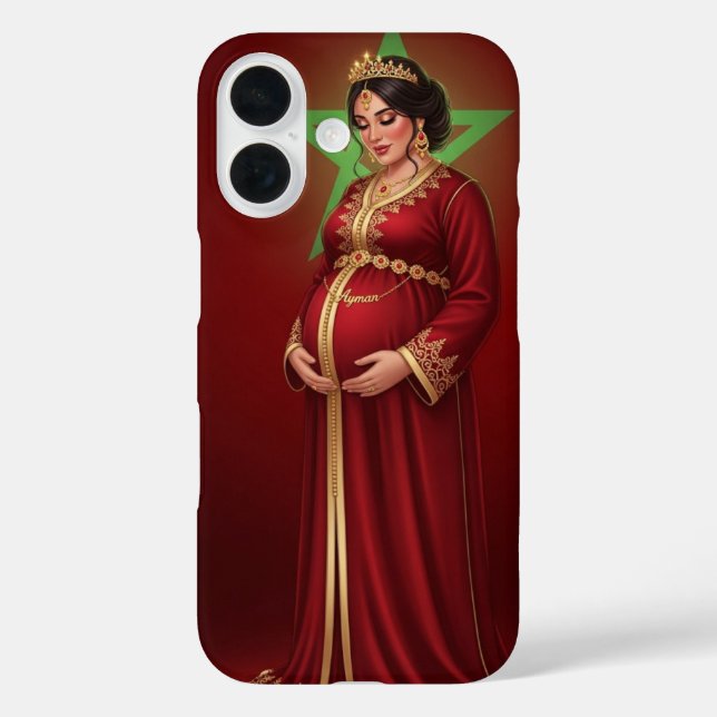 Moroccan Expecting Mother Personalised Phone Case  (Back)