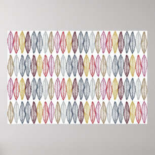 Moroccan Feathers Poster