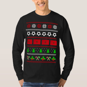 Moroccan Flag Soccer Ugly Christmas Sweater Morocc