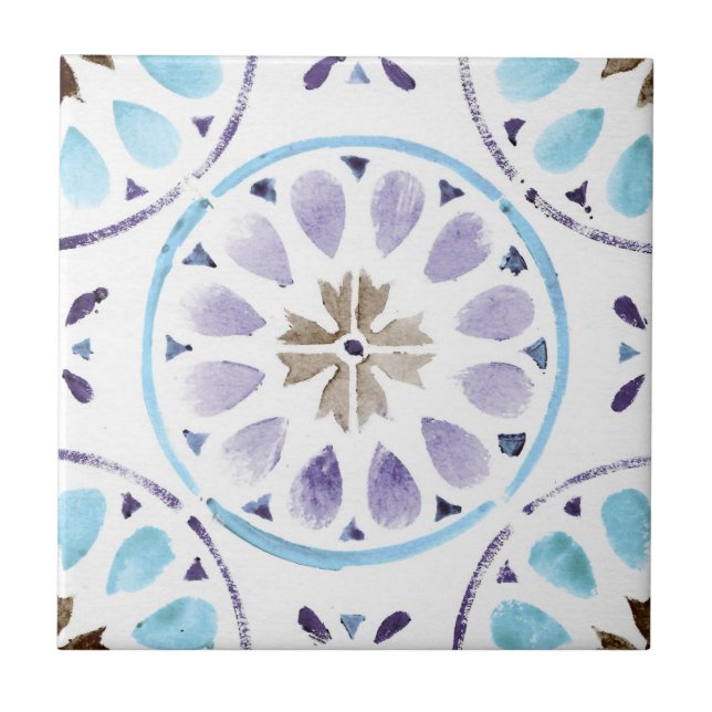 Moroccan Floral Pattern Tile (Front)