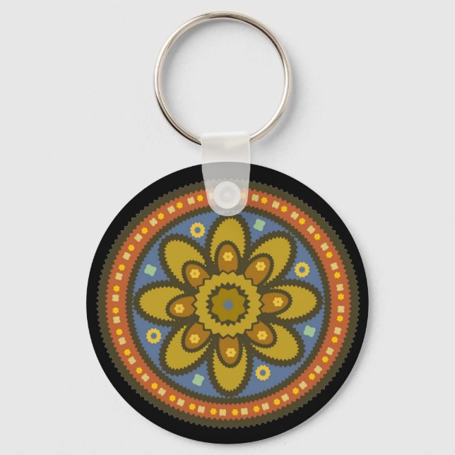 Moroccan Flower Keychain (Front)
