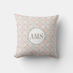 Moroccan Flower Monogram Personalised Cushion