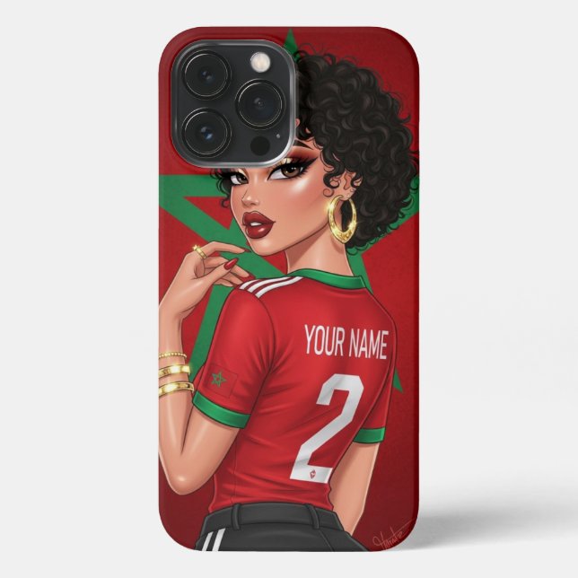 Moroccan Football Fan Phone Case | Personalise You (Back)