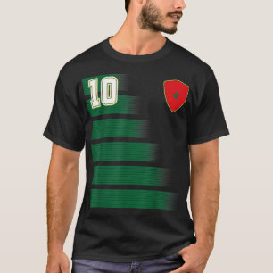 Moroccan Football Morocco Soccer Jersey Retro 10 M T-Shirt