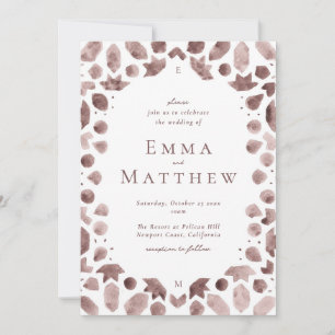 Moroccan Geometric Tiles Wedding Invitation