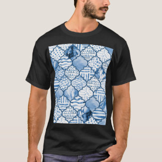 Moroccan geometric, watercolor seamless pattern. T-Shirt