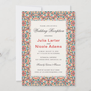 Moroccan Geometry Mandala Wedding Reception Invitation