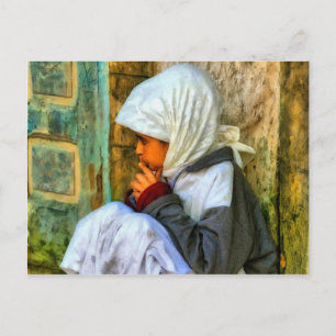 Moroccan girl postcard