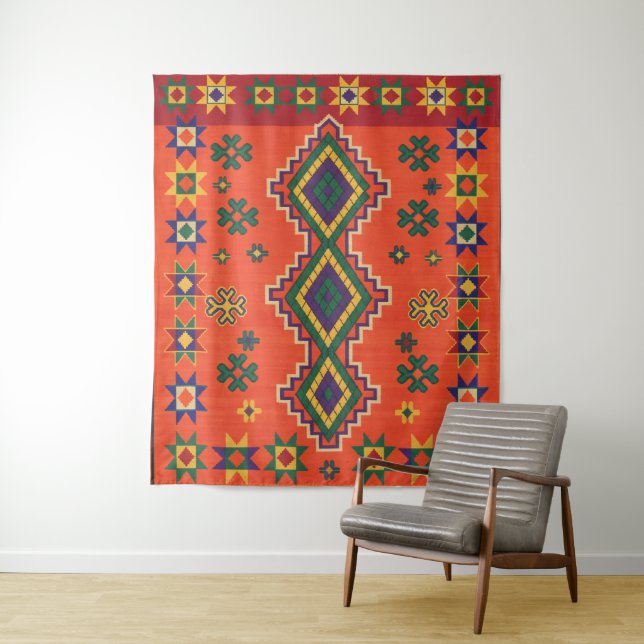 Moroccan Harmony in Orange Tapestry (In Situ)