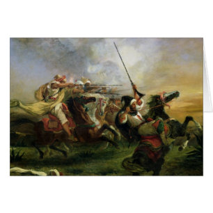 Moroccan horsemen in military action, 1832
