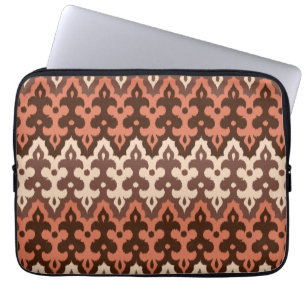 Moroccan Ikat Damask, Brown, Taupe & Rust Laptop Sleeve