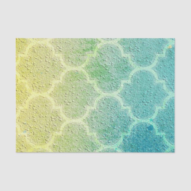 Moroccan Inspired Colourful Pattern Tissue Paper (Front)