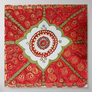 Moroccan Inspired Henna Art Poster