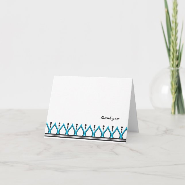 Moroccan Inspired thank you note Card (Front)