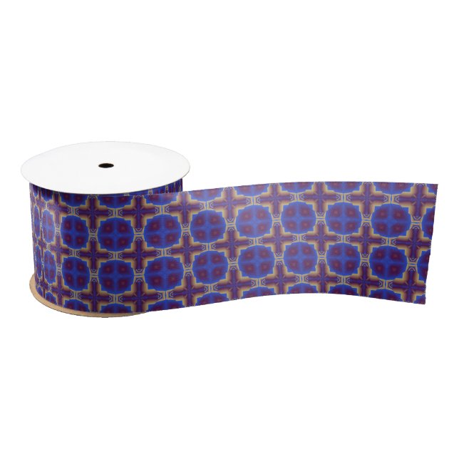 Moroccan kaleidoscope ribbon satin ribbon (Spool)