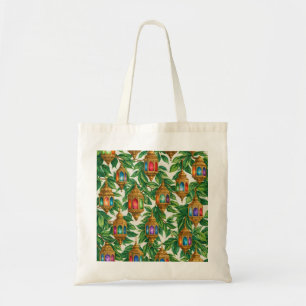 Moroccan Lantern Botanical Tote Bag
