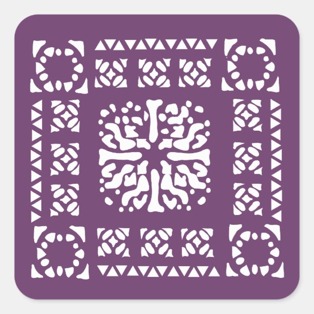 Moroccan Lantern Pattern Square Sticker (Front)