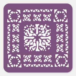 Moroccan Lantern Pattern Square Sticker