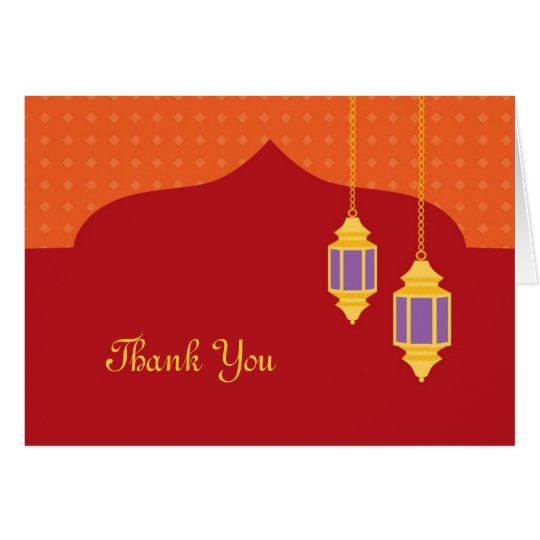 Moroccan Lantern Thank You Card