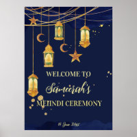 Moroccan lanterns starry night personalised Mehndi