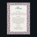 Moroccan Lattice Geometric Mandala Wedding Menu<br><div class="desc">Beautiful Invitation to celebrate Special occasions and festivals comes with digital and E-invitation as per your request. We would love to replicate our designs to make multiple products like rsvp cards, labels envelopes, and more. Customisation is available for ready to print on request at info@shamaurcreatif@gmail.com. Look Forward to hearing from...</div>
