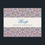 Moroccan Lattice Geometric Mandala Wedding Postcard<br><div class="desc">Beautiful Invitation to celebrate Special occasions and festivals comes with digital and E-invitation as per your request. We would love to replicate our designs to make multiple products like rsvp cards, labels envelopes, and more. Customisation is available for ready to print on request at info@shamaurcreatif@gmail.com. Look Forward to hearing from...</div>