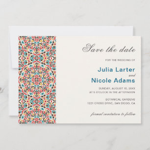 Moroccan Lattice Geometric Mandala Wedding Save The Date