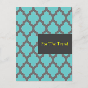 Moroccan Lattice - Postcard Turquoise