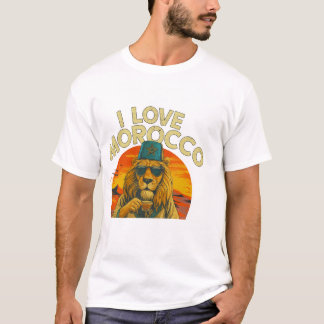Moroccan Lion Pride – I Love Morocco Bold T-Shirt
