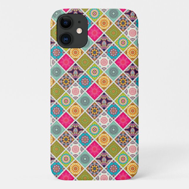 Moroccan mandala colourful ethnic pattern Case-Mate iPhone case (Back)