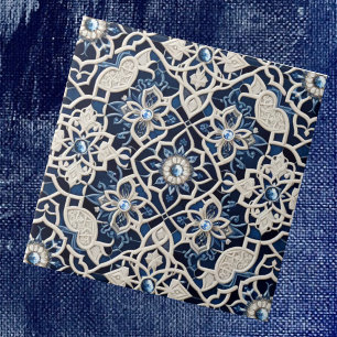 Moroccan Mediterranean Faux Diamond Tile Pattern