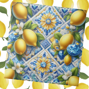 Moroccan Mediterranean Lemons and Diamonds Tile