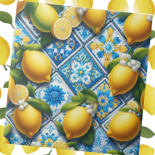 Moroccan Mediterranean Lemons  Tile