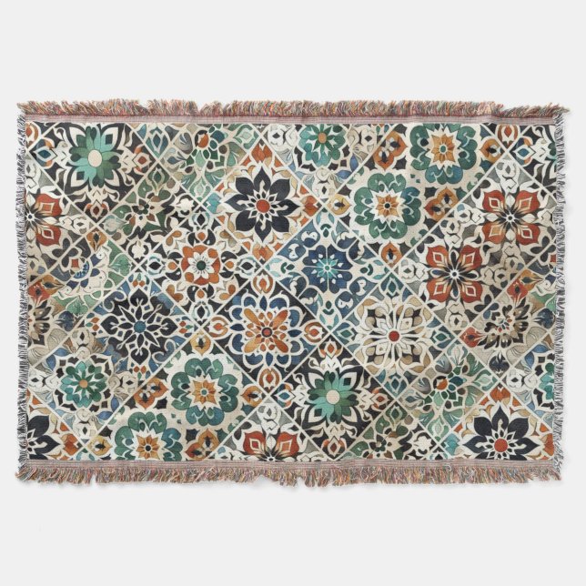 Moroccan Mixology Throw Blanket (Front)
