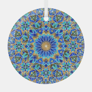 Moroccan Mosaic: Arabic Seamless Design Glass Tree Decoration